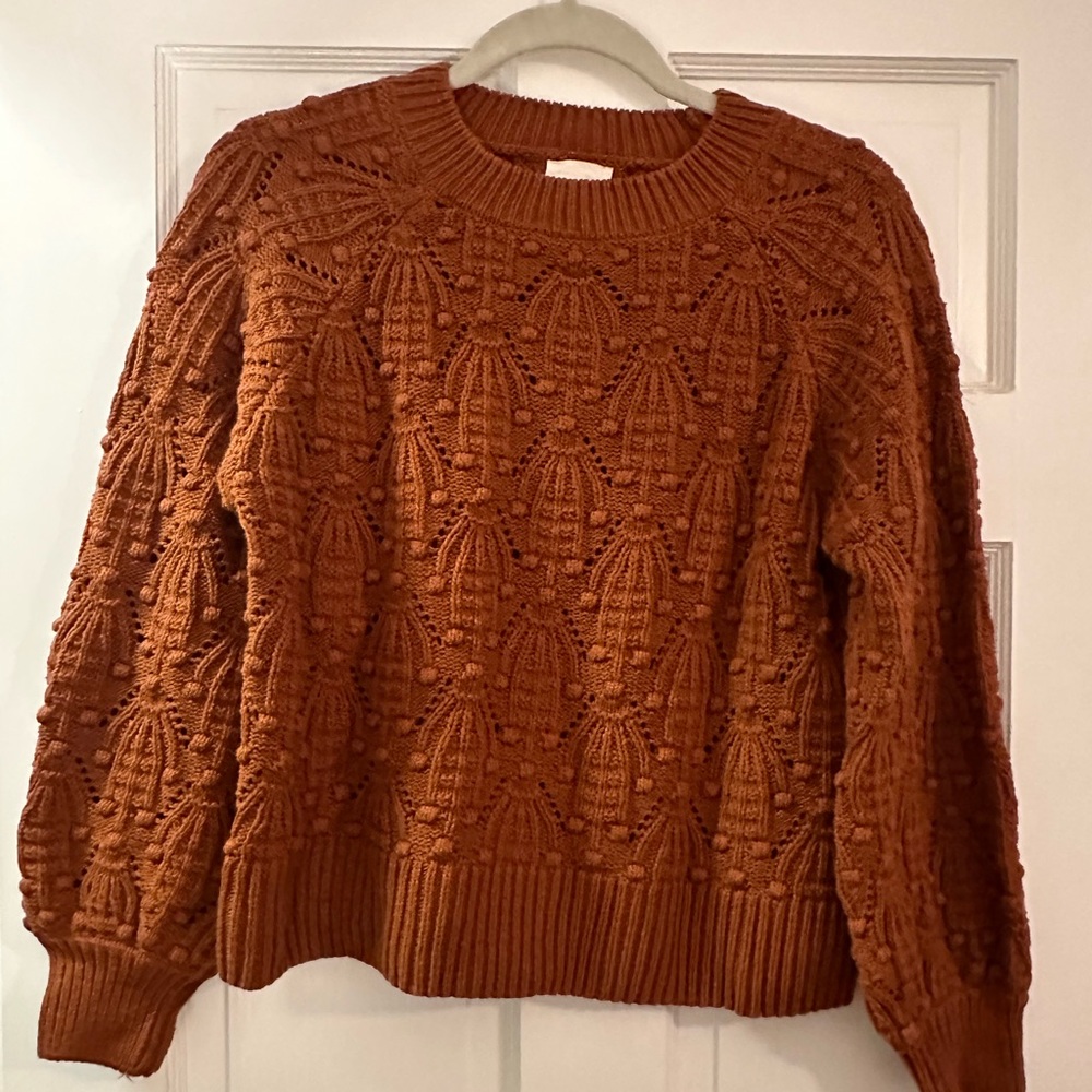 Harper Heritage Rust Cable Knit Sweater size Small